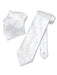 Men's Trendy Paisley Pattern White Polyester Neck Ties Set With Hanky -Men's Neck Ties - Mens Dress Tie - Trendy Mens Ties