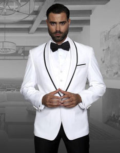 Men'S Fashion Tux By Statement Suits Clothing Confidence Genova White