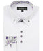 Men's White 60% Cotton 40% POLY Shirt Solid Color Double Collar