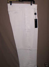 Long Rise Big Leg Slacks White Deep Pleat-Wide Leg 22- Inch\ Around The Bottom Pleated Baggy Dress Trousers Unhemmed Unfinished Bottom