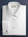 Dalby Solid Pleated Laydown White Tuxedo Shirt With Pleats