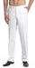 Men's Dress Pants Trousers Flat Front Slacks White