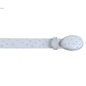 White Ostrich Print Authentic Genuine Real