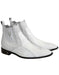 Men's White Vestigium Genuine Ostrich Leg Chelsea Boots