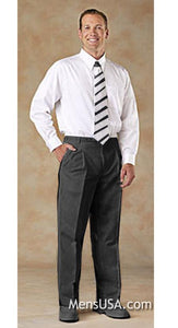 Mens Charcoal Gray Pleated Pants / Slacks
