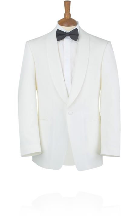 $500 Reg price Gorgio White or Ivory Jacket with Shawl Lapel 1 button on sale online deal Fashion Tuxedo For Men