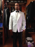 Men'S Dress Discounted Formal Pure White 1 Button Dinner Jacket / Blazer Fashion Tuxedo For Men