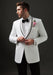 Western Suit - Trajes Para Hombres - Cowboy Formal Attire - Trajes De Novio - Shawl Lapel Suit White
