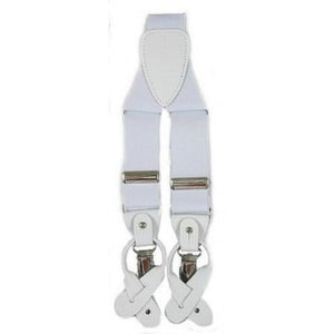 Men'S White Suspender