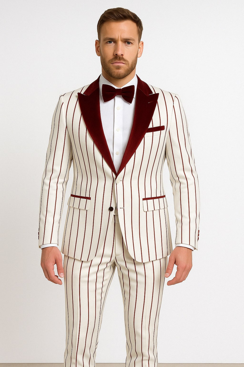 White and Red Tuxedo
