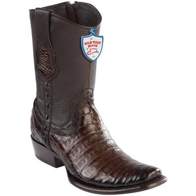 Men's Wild West Caiman Belly Dubai Toe Short Boots 279B82