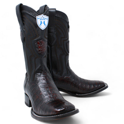 Men's Wild West Caiman Belly Ranch Toe Boots 2824L82