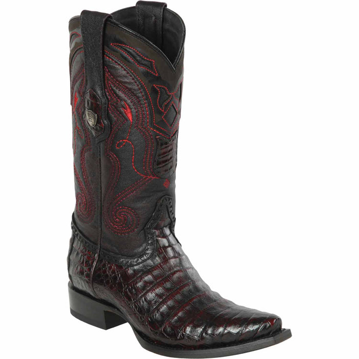 Men's Wild West Caiman Belly Skin Snip Toe Boots 29482