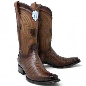 Men's Wild West Caiman Belly Square Toe Boots 277L82
