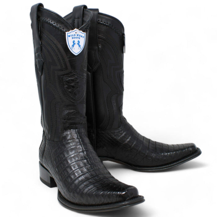 Men's Wild West Caiman Belly Square Toe Boots 277L82