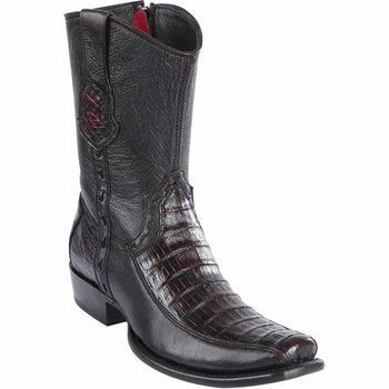 Men's Wild West Caiman Belly with Deer Dubai Toe Short BootS 279BF82