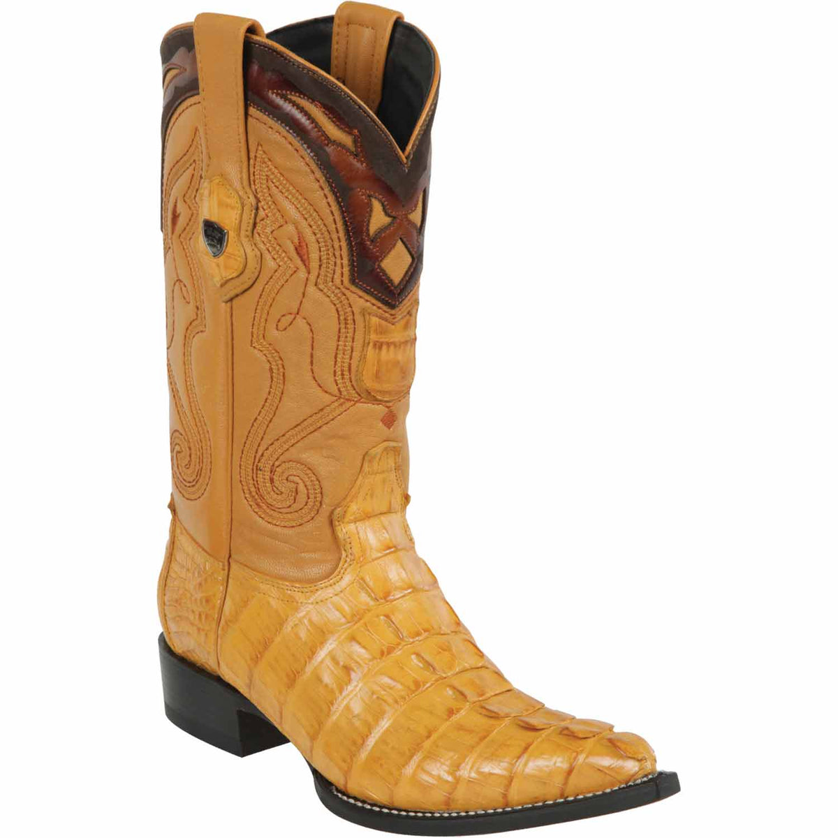 Men's King Exotic Boots Genuine Baby Caiman Tail 3x Toe Brown (495v20107) main image 1