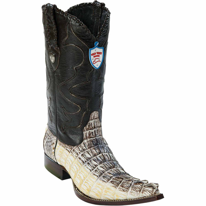 Men's Wild West Caiman Tail Skin 3X Toe Boots 29501-C