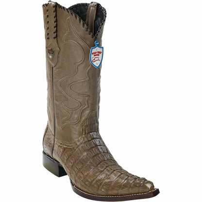 Men's Wild West Caiman Tail Skin 3X Toe Boots 29501-C