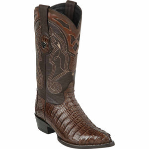 Men's Wild West Caiman Tail Skin J Toe Boots 29901-A