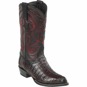Men's Wild West Caiman Tail Skin J Toe Boots 29901-B