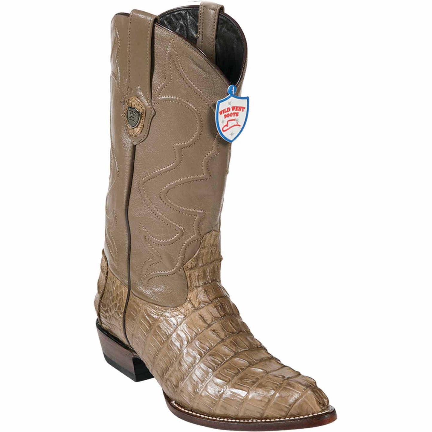 Men's Wild West Caiman Tail Skin J Toe Boots 29901-B