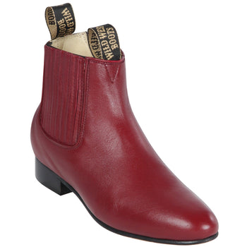 Men's Wild West Deer Skin Round Toe Charro Short Boots 261251