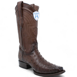 Men's Wild West Full Quill Ostrich European Toe Boots 277L03