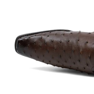 Men's Wild West Full Quill Ostrich European Toe Boots 277L03