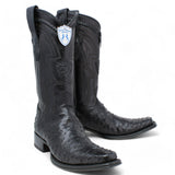 Men's Wild West Full Quill Ostrich European Toe Boots 277L03