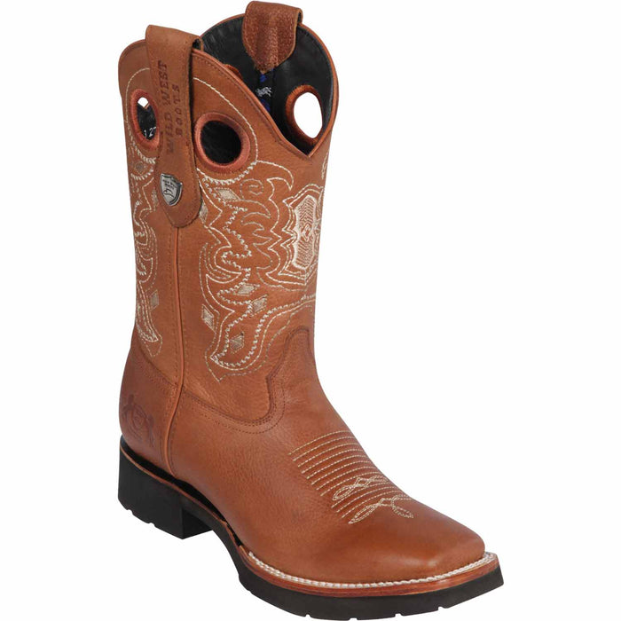 Men's Wild West Genuine Leather Ranch Toe Boots 2823E27