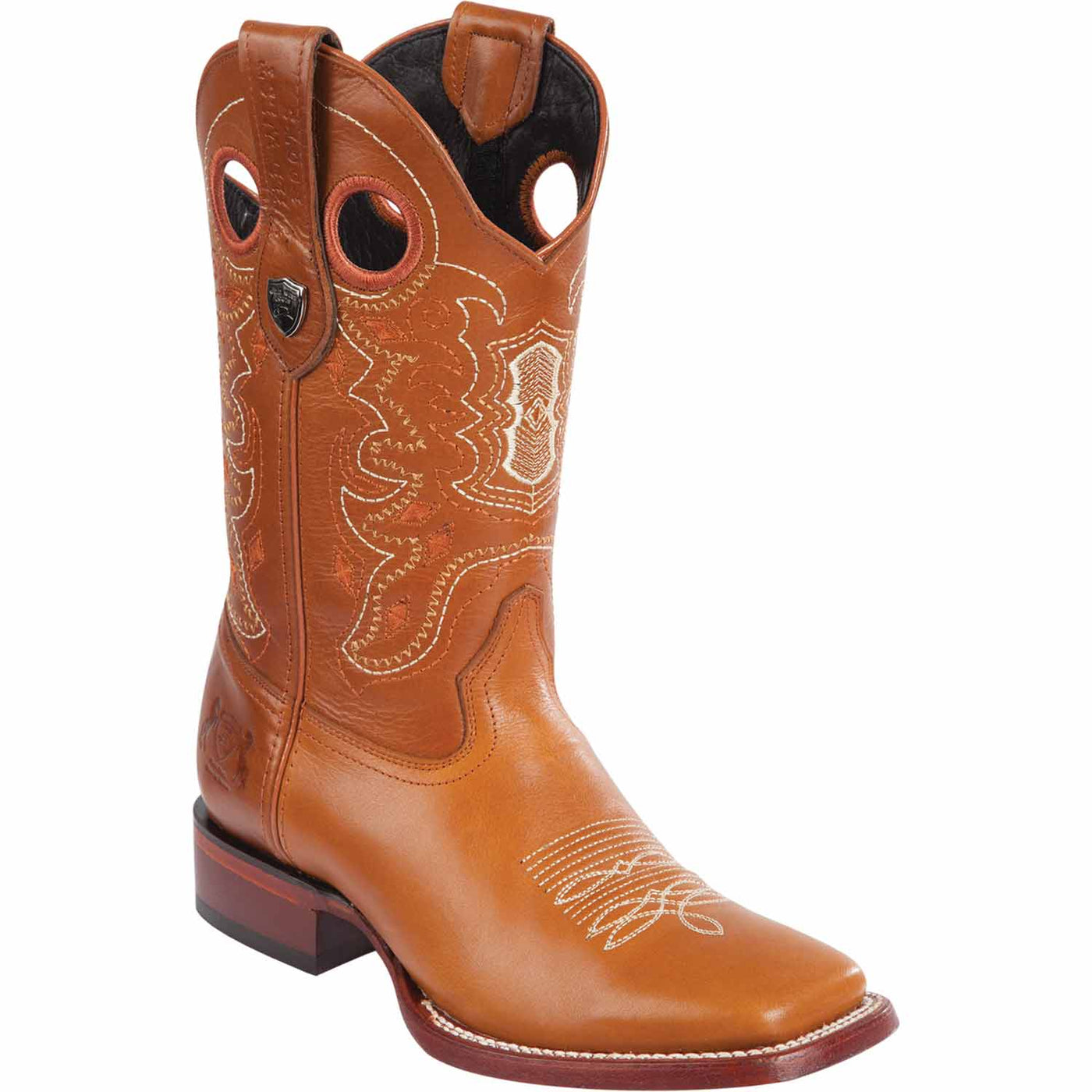 Men's Wild West Genuine Leather Ranch Toe Boots 282438 — MensUSA