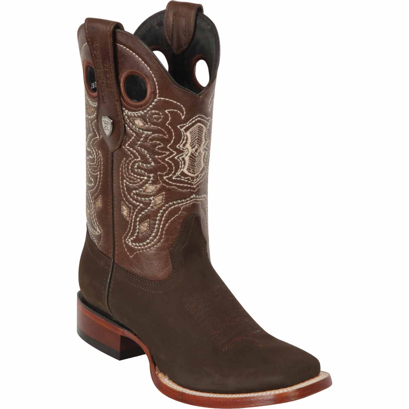 Men's Wild West Genuine Leather Ranch Toe Boots 282463