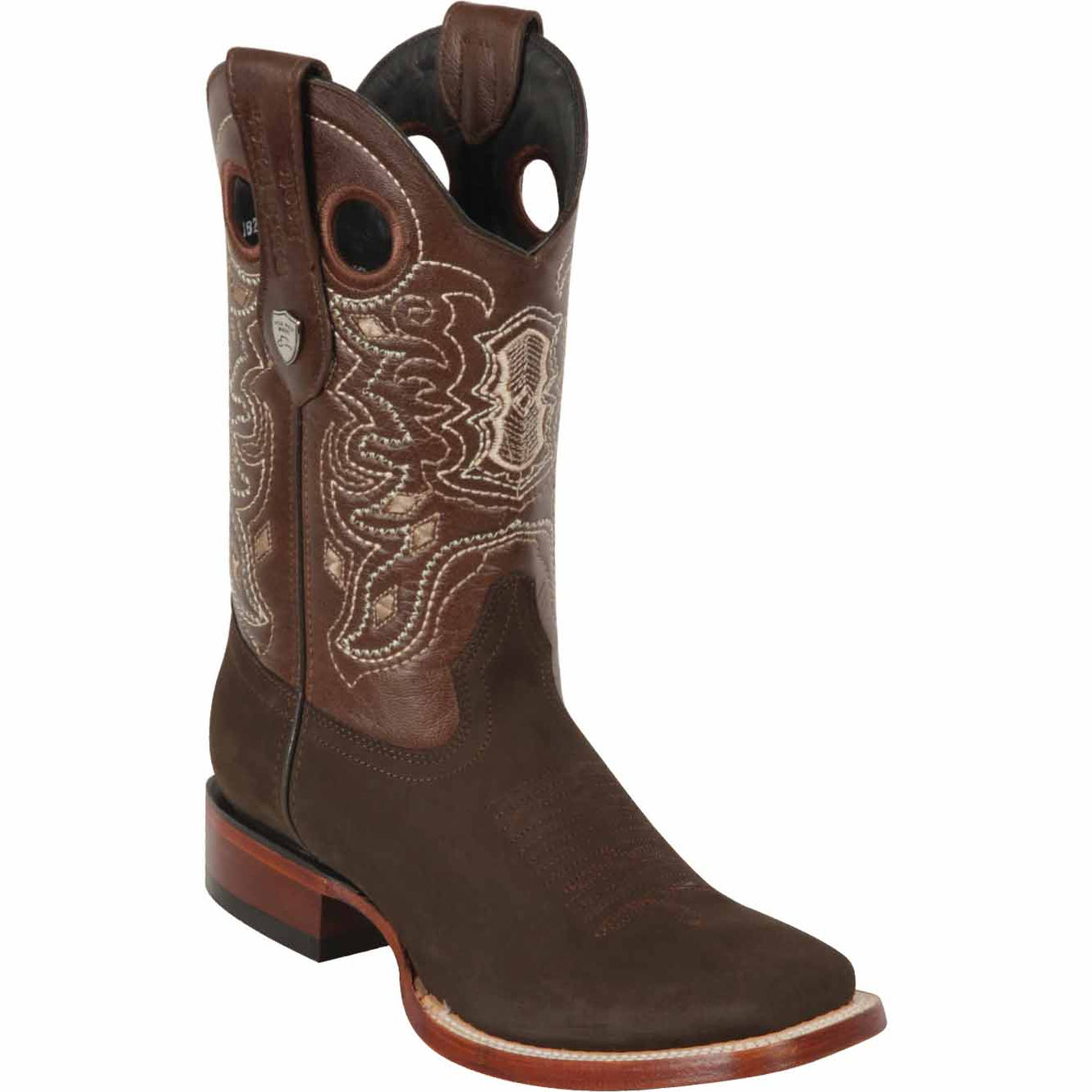 Men's Wild West Genuine Leather Ranch Toe Boots 282463 — MensUSA