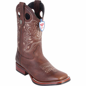 Men's Wild West Genuine Leather Ranch Toe Boots 282527
