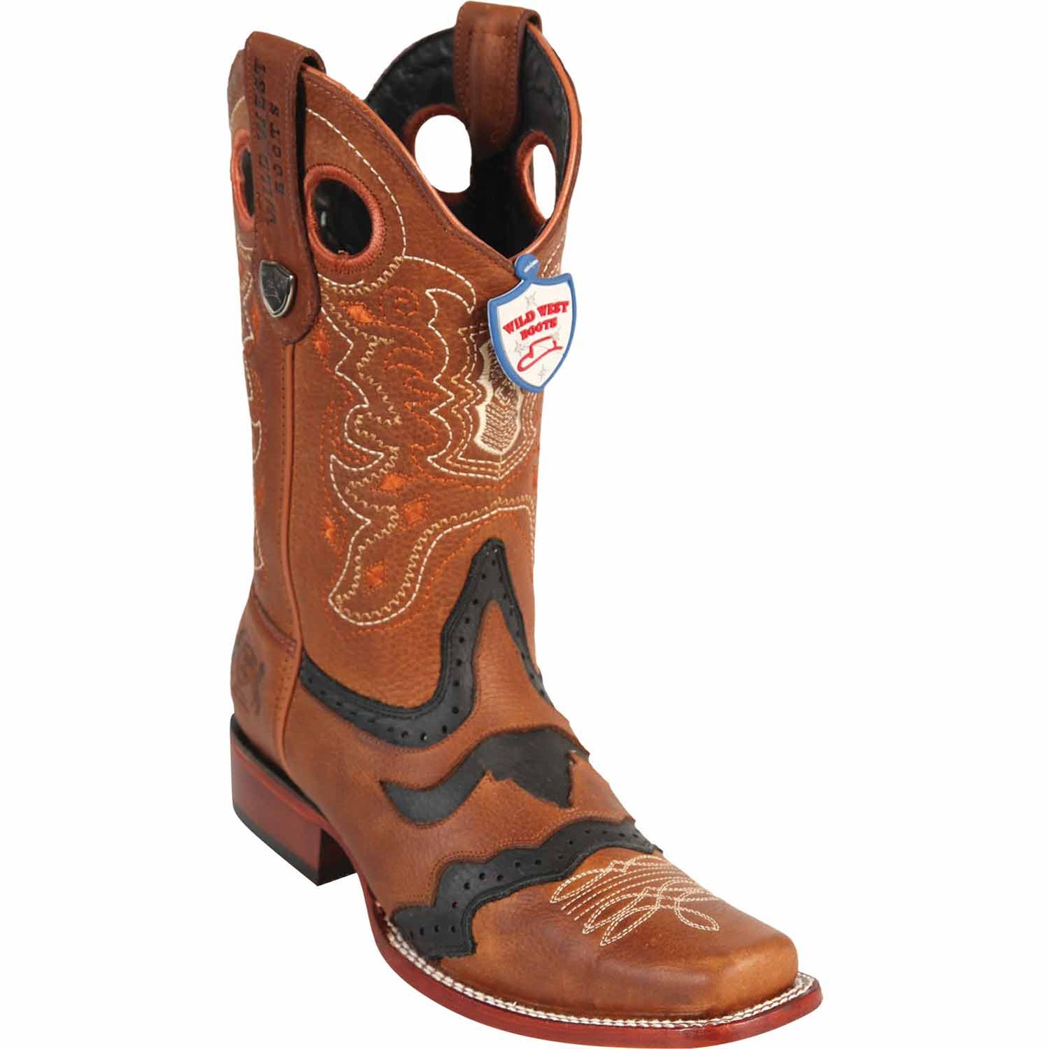 Men's Wild West Genuine Leather Rodeo Toe Boots 281TC27 — MensUSA