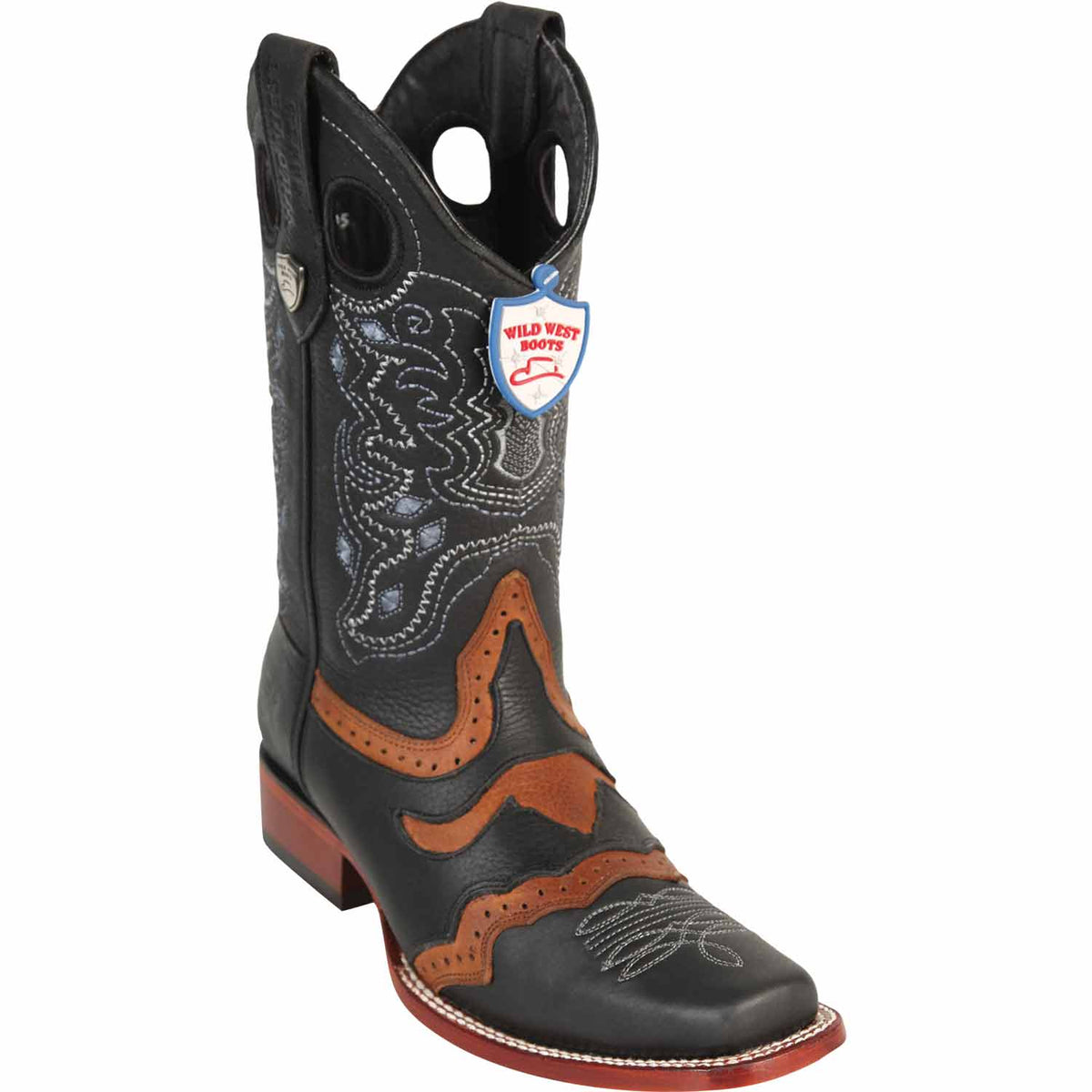 Men's Wild West Genuine Leather Rodeo Toe Boots 281TC27 — MensUSA