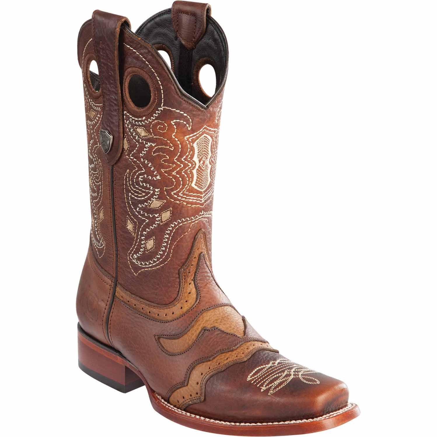 Men's Wild West Genuine Leather Rodeo Toe Boots 281TC99 — MensUSA