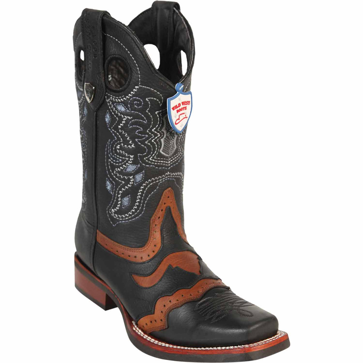 Men's Wild West Genuine Leather Rodeo Toe Boots 281TH27 — MensUSA