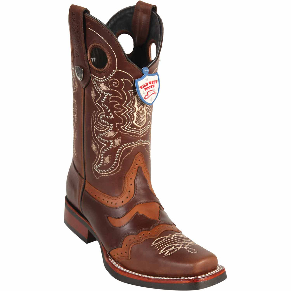 Men's Wild West Genuine Leather Rodeo Toe Boots 281TH38 — MensUSA