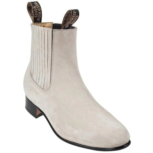 Men's Wild West Nobuk Leather Round Toe Charro Short Boots 26163