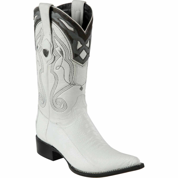 Men's Wild West Ostrich Leg Skin 3X Toe Boots 29505-B