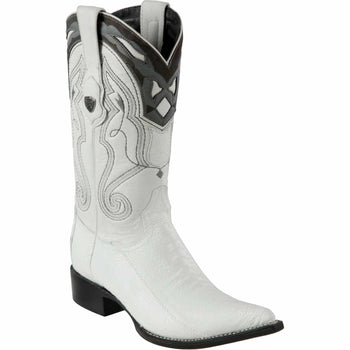 Men's Wild West Ostrich Leg Skin 3X Toe Boots 29505-B