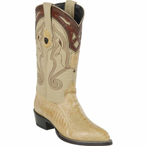 Men's Wild West Ostrich Leg Skin J Toe Boots 29905