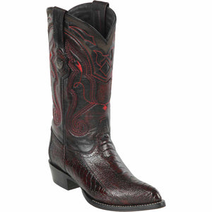 Men's Wild West Ostrich Leg Skin J Toe Boots 29905