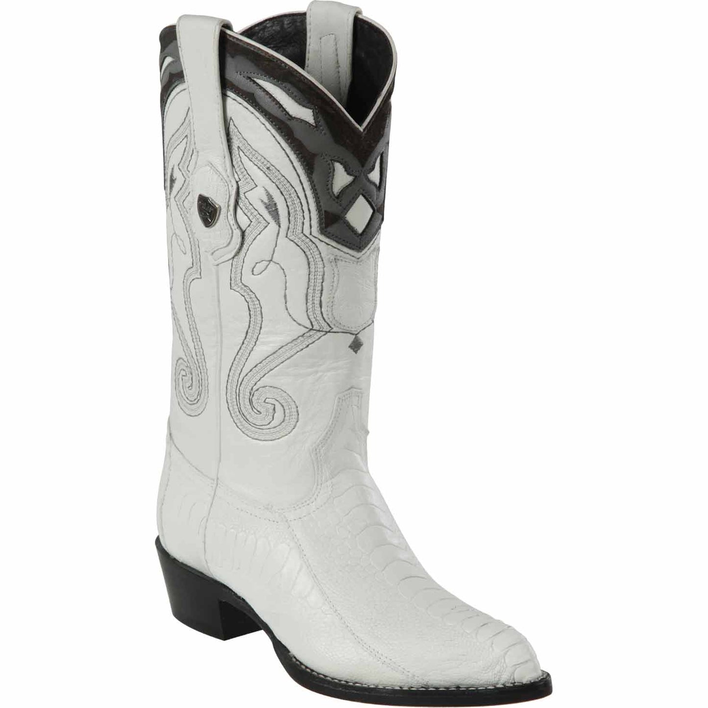 Men's Wild West Ostrich Leg Skin J Toe Boots 29905