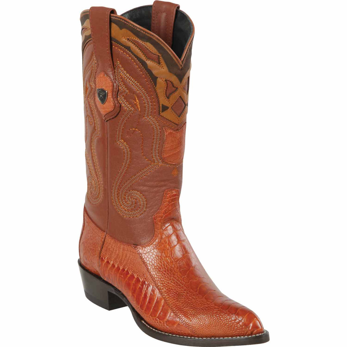 Men's Wild West Ostrich Leg Skin Dubai Toe Boots 27905