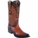 Men's Wild West Ostrich Leg Skin Snip Toe Boots 29405