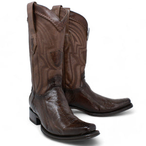 Men's Wild West Ostrich Leg Square Toe Boots 277L05