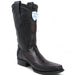 Men's Wild West Ostrich Leg with Deer Skin Square Toe Boots 277LF05